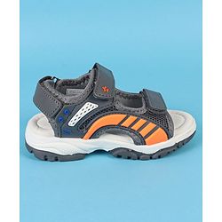 Cute Walk by Babyhug Velcro Closure Solid Sandals - Black
