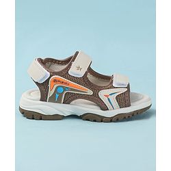 Cute Walk by Babyhug Velcro Closure Solid Sandals - Tan
