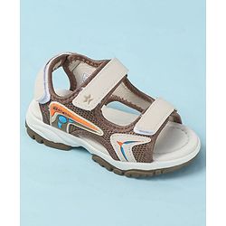 Cute Walk by Babyhug Velcro Closure Solid Sandals - Tan