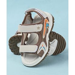 Cute Walk by Babyhug Velcro Closure Solid Sandals - Tan