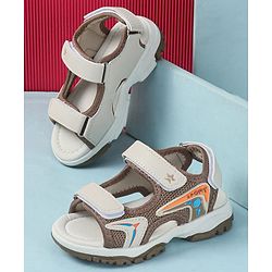 Cute Walk by Babyhug Velcro Closure Solid Sandals - Tan