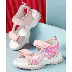 Cute Walk by Babyhug Printed Sandals - Pink