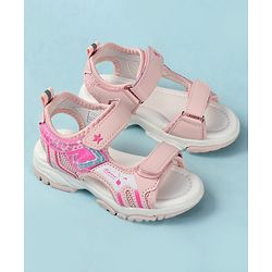 Cute Walk by Babyhug Printed Sandals - Pink