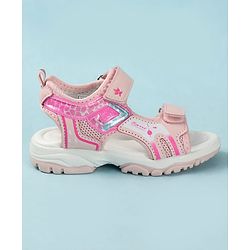 Cute Walk by Babyhug Printed Sandals - Pink