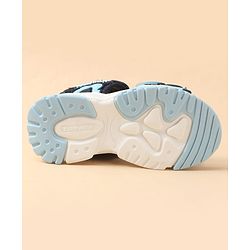 Cute Walk by Babyhug Velcro Closure Sandal With Sports Theme Applique - Navy Blue