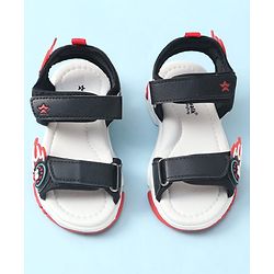 Cute Walk by Babyhug Velcro Closure Sandal With Sports Theme Applique - Navy Blue