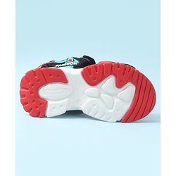 Cute Walk by Babyhug Velcro Closure Sandal With Sports Theme Applique - Navy Blue