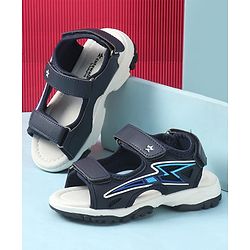 Cute Walk by Babyhug Velcro Closure Sandal With Applique - Navy Blue