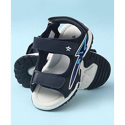 Cute Walk by Babyhug Velcro Closure Sandal With Applique - Navy Blue