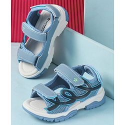 Cute Walk by Babyhug Velcro Closure Solid Sandals - Black