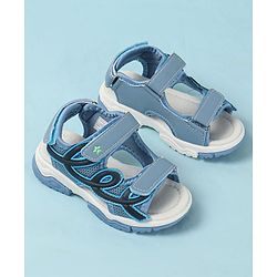 Cute Walk by Babyhug Velcro Closure Solid Sandals - Black