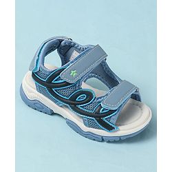 Cute Walk by Babyhug Velcro Closure Solid Sandals - Black