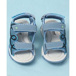 Cute Walk by Babyhug Velcro Closure Solid Sandals - Black