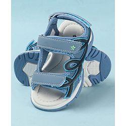 Cute Walk by Babyhug Velcro Closure Solid Sandals - Black