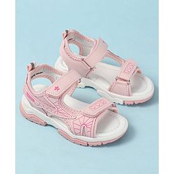 Cute Walk by Babyhug Velcro Closure Printed Sandals - Pink
