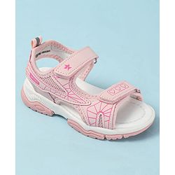 Cute Walk by Babyhug Velcro Closure Printed Sandals - Pink