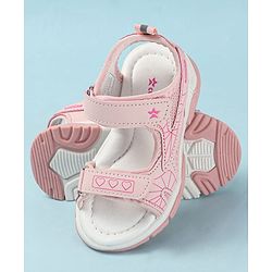 Cute Walk by Babyhug Velcro Closure Printed Sandals - Pink