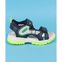 Cute Walk by Babyhug Velcro Closure Solid Sandals - Navy Blue