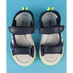 Cute Walk by Babyhug Velcro Closure Solid Sandals - Navy Blue