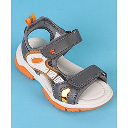 Cute Walk by Babyhug Velcro Closure Solid Sandals - Navy Blue