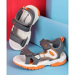 Cute Walk by Babyhug Velcro Closure Solid Sandals - Navy Blue