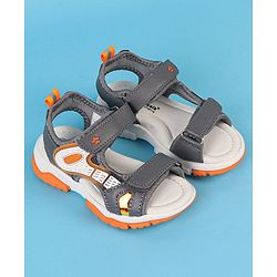 Cute Walk by Babyhug Velcro Closure Solid Sandals - Navy Blue
