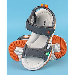 Cute Walk by Babyhug Velcro Closure Solid Sandals - Navy Blue