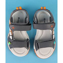 Cute Walk by Babyhug Velcro Closure Solid Sandals - Navy Blue