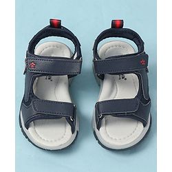 Cute Walk by Babyhug Velcro Closure Sandals with Astronaut Applique - Navy Blue