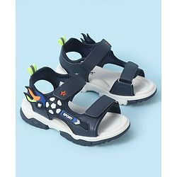 Cute Walk by Babyhug Velcro Closure Sandal With Applique - Navy Blue