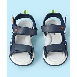 Cute Walk by Babyhug Velcro Closure Sandal With Applique - Navy Blue
