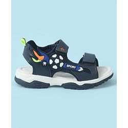 Cute Walk by Babyhug Velcro Closure Sandal With Applique - Navy Blue