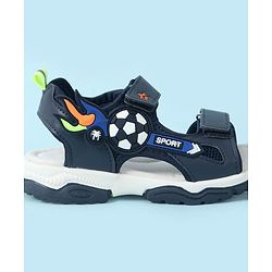 Cute Walk by Babyhug Velcro Closure Sandal With Applique - Navy Blue