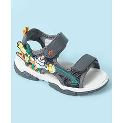Cute Walk by Babyhug Velcro Closure Sandal With Applique - Grey