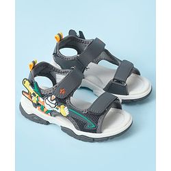 Cute Walk by Babyhug Velcro Closure Sandal With Applique - Grey