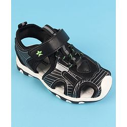 Cute Walk by Babyhug Velcro Closure Solid Sandals - Black