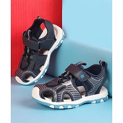Cute Walk by Babyhug Velcro Closure Solid Sandals - Black