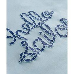 Babyhug 100% Cotton Knit Half Sleeves Striped & Bear Text Printed Dungaree With Inner Tee - Light Blue