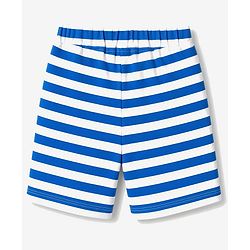 Babyhug 100% Cotton Interlock Knit Half Sleeves T-Shirt & Striped Shorts With Dino Print - Blue