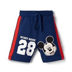 Babyhug Disney Single Jersey Knit Half Sleeves T-Shirt & Shorts Set With Mickey Mouse Graphics - Multicolor