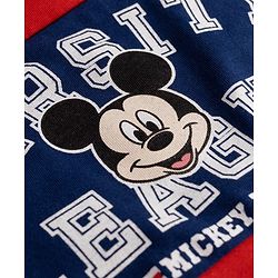Babyhug Disney Single Jersey Knit Half Sleeves T-Shirt & Shorts Set With Mickey Mouse Graphics - Multicolor