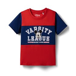 Babyhug Disney Single Jersey Knit Half Sleeves T-Shirt & Shorts Set With Mickey Mouse Graphics - Multicolor