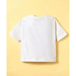 Babyhug Disney Cotton Knit T-Shirts Half Sleeves with Minnie Mouse Graphics White 3-6 Months