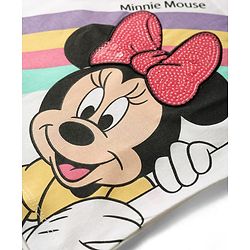 Babyhug Disney Cotton Knit T-Shirts Half Sleeves with Minnie Mouse Graphics White 3-6 Months