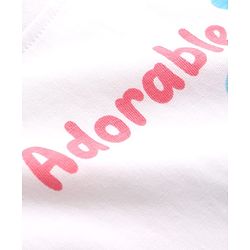 Babyhug 100% Cotton Knit Half Sleeves Floral Printed Oversized Top - Multicolor
