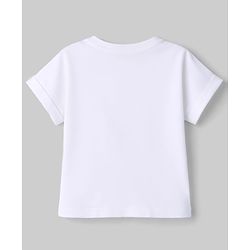 Babyhug 100% Cotton Knit Half Sleeves Floral Printed Oversized Top - Multicolor