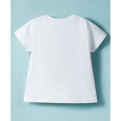 Babyhug Disney Half Sleeves T-Shirt & Shorts Night Suit With Minnie Mouse Graphics - White