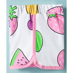 Babyhug Disney Half Sleeves T-Shirt & Shorts Night Suit With Minnie Mouse Graphics - White