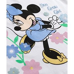 Babyhug Disney Single Jersey Knit Half Sleeves T-Shirt & Shorts With Minnie Mouse Graphics - Multicolor