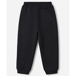 Babyhug 100% Cotton Terry Knit Full Length Lets Go Play Printed Lounge Pant - Black